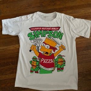Vintage Bart Simpson / Ninja Turtles 90s T Shirt